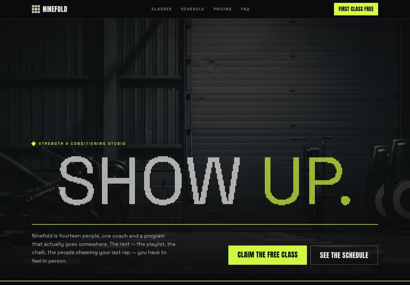 Ninefold Studio — Boutique fitness concept site