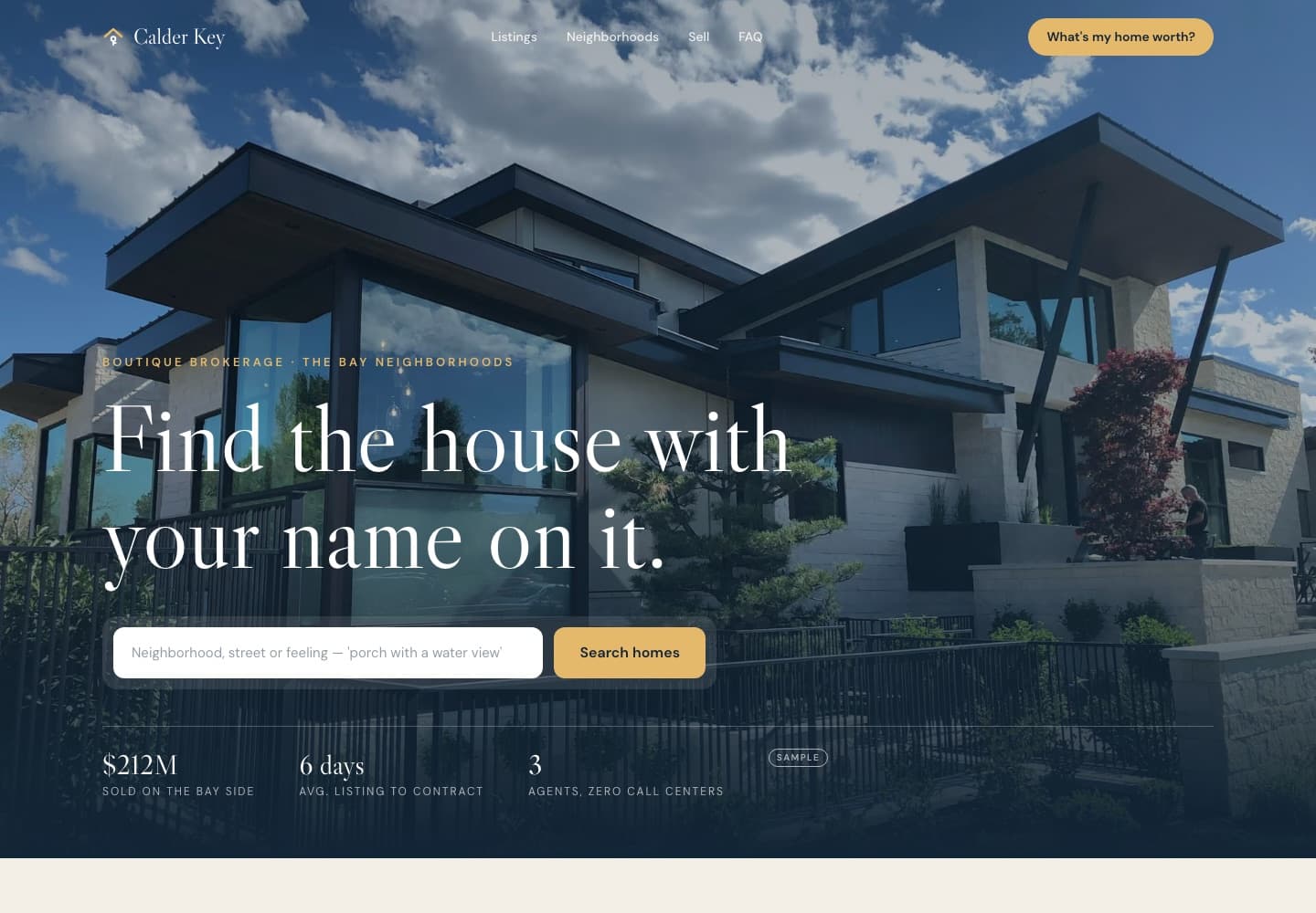Calder Key — Real estate concept site